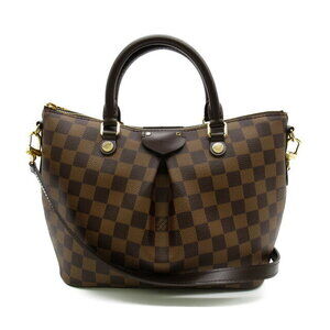 Louis Vuitton Siena Handbag Canvas Brown Bag